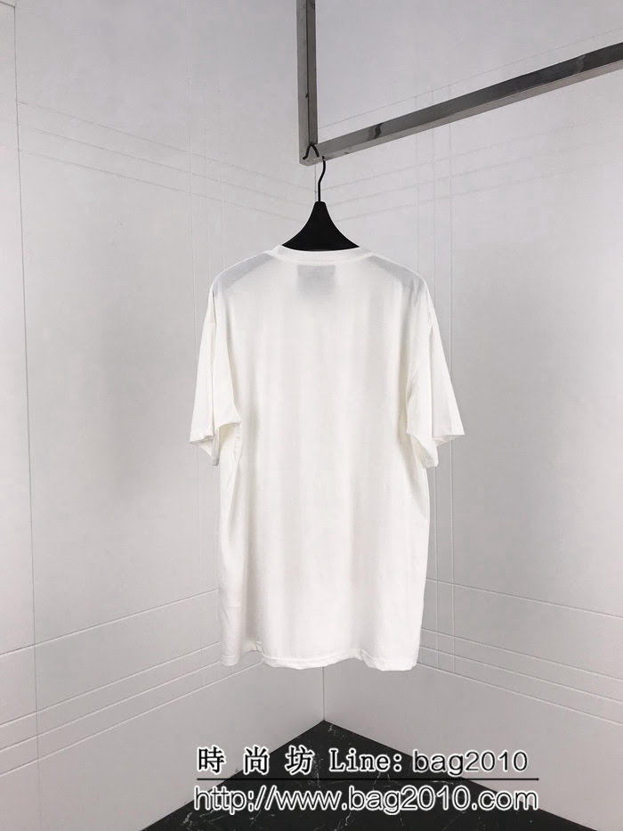 MOSCHIN莫斯奇諾 2019ss 限定款 OS寬鬆版 白色短袖 金邊禮服卡通泰迪聖誕小熊 原版奧戴爾面料 ydi2458